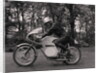 Japanese rider on motorcycle (possibly from Suzuki) by Manx Press Pictures
