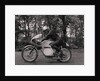 Japanese rider on motorcycle (possibly from Suzuki) by Manx Press Pictures