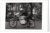 Japanese rider on motorcycle (possibly from Suzuki) by Manx Press Pictures
