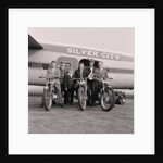Scottish six day motorcycle trial team, Ronaldsway airport by Manx Press Pictures