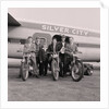Scottish six day motorcycle trial team, Ronaldsway airport by Manx Press Pictures
