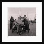 Manx Grand Prix motorcycles arrive, Douglas Pier by Manx Press Pictures