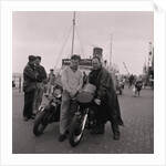 Manx Grand Prix motorcycles arrive, Douglas Pier by Manx Press Pictures