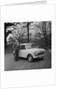 Geoff Duke receiving Mini Minor car by Manx Press Pictures
