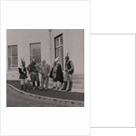 Lieutenant Governor Sir Ronald Herbert Garvey given a Viking helmet by Manx Press Pictures