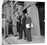 Douglas Casino 'free men' outside police station, Isle of Man by Manx Press Pictures