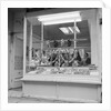 Sausages in Craine's shop window, Isle of Man by Manx Press Pictures