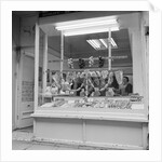 Sausages in Craine's shop window, Isle of Man by Manx Press Pictures