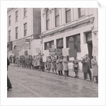 Strike pickets at Transport House by Manx Press Pictures