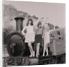 Show-girls on steam train by Manx Press Pictures