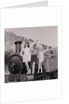 Show-girls on steam train by Manx Press Pictures
