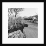 Road collapse on TT Course at Handley's by Manx Press Pictures