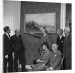 Unveiling of the painting 'Peel Castle and Shore' by Henry James Holding, Manx Museum, Douglas by Manx Press Pictures
