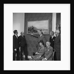 Unveiling of the painting 'Peel Castle and Shore' by Henry James Holding, Manx Museum, Douglas by Manx Press Pictures