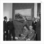 Unveiling of the painting 'Peel Castle and Shore' by Henry James Holding, Manx Museum, Douglas by Manx Press Pictures