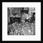 Woman with Christmas hampers, Isle of Man by Manx Press Pictures