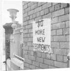 'No More New Residents' bill poster by Manx Press Pictures