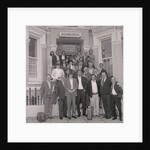 Dart players outside Edinburgh hotel by Manx Press Pictures