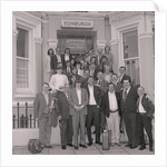 Dart players outside Edinburgh hotel by Manx Press Pictures
