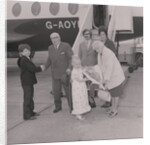 Visitors to the Isle of Man for 70 years arrive at Ronaldsway Airport by Manx Press Pictures
