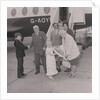 Visitors to the Isle of Man for 70 years arrive at Ronaldsway Airport by Manx Press Pictures