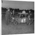 Stock car racing (Dave Craine in driver's seat) by Manx Press Pictures