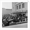 Austin Seven motorcars outside the Crescent cinema by Manx Press Pictures