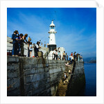 Fishing on the breakwater, Peel by Manx Press Pictures
