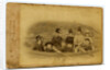 Members of the Harrison family pictured as if in rowing boat by Spence Lees