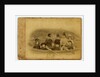 Members of the Harrison family pictured as if in rowing boat by Spence Lees