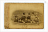 Members of the Harrison family pictured as if in rowing boat by Spence Lees