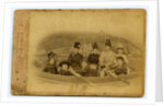 Members of the Harrison family pictured as if in rowing boat by Spence Lees
