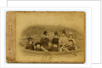 Members of the Harrison family pictured as if in rowing boat by Spence Lees