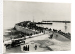 Covered horse tram and carriages on Douglas promenade by Abel Lewis