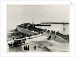 Covered horse tram and carriages on Douglas promenade by Abel Lewis