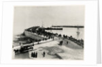 Covered horse tram and carriages on Douglas promenade by Abel Lewis