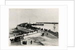 Covered horse tram and carriages on Douglas promenade by Abel Lewis