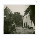 John Christian in his farmyard, behind Sulby woollen mill by Anonymous