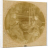 Morrison at work painting portrait of sitter by George Bellett Cowen
