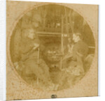 Morrison at work painting portrait of sitter by George Bellett Cowen