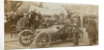 Hon. Charles Rolls in his Wolseley motorcar at Ramsey Control, Queens Pier Road, Ramsey, 1905 Gordon Bennett Trials by Anonymous