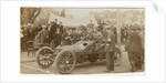 Hon. Charles Rolls in his Wolseley motorcar at Ramsey Control, Queens Pier Road, Ramsey, 1905 Gordon Bennett Trials by Anonymous