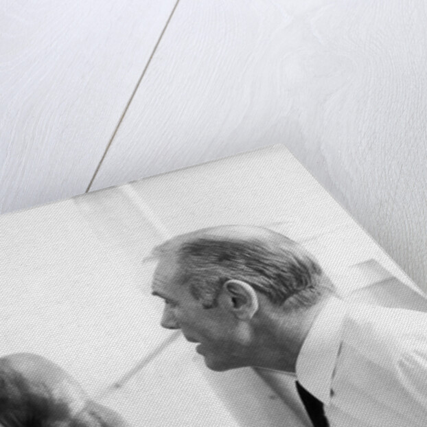 Frank Bruno with his trainer by Anonymous