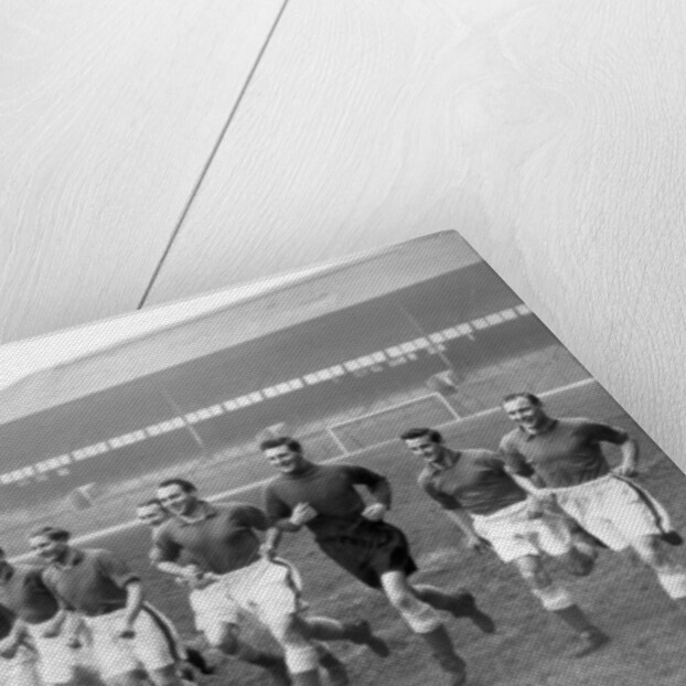 Everton players training at Goodison Park by Ted Abell