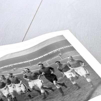 Everton players training at Goodison Park by Ted Abell