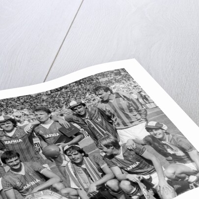 Everton football team pose with the Charity Shield by Albert Cooper