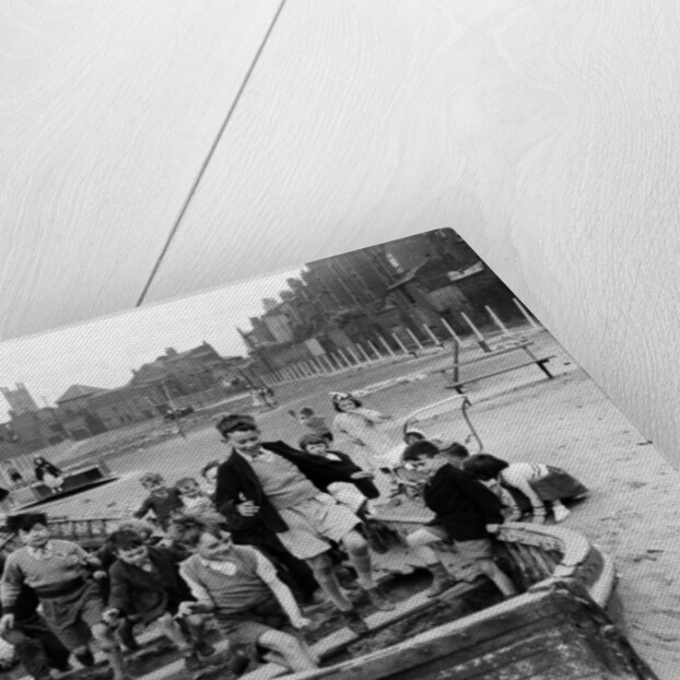 Liverpool children playing in a WW2 bomb site, 1954 by Turner