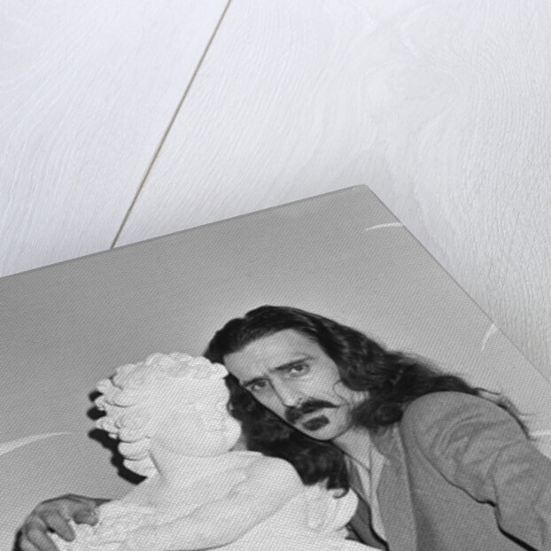 Frank Zappa pictured at The Dorchester Hotel in London. by Sidey