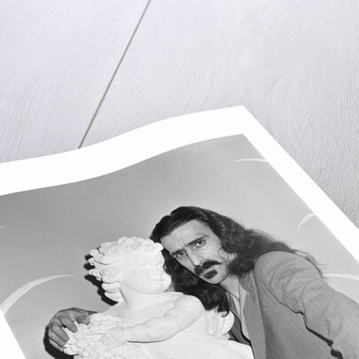 Frank Zappa pictured at The Dorchester Hotel in London. by Sidey