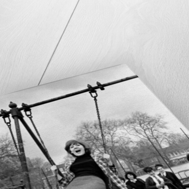 Cilla Black at a playground in May 1964 by Harry Fox